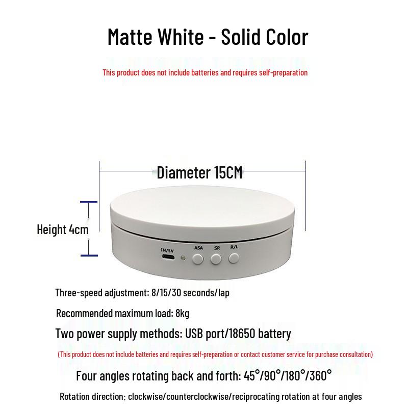 Adjustable Smart Electric Display Turntable for Live Streaming and Shooting