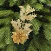 Handcraft Pine Leaves Christmas Flowers Hanging Xmas Decorative Flowers  Party Supplies