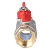 Nickel plated standard ball valve with gland, PN16, 3/4 inch PN16 with butterfly valve