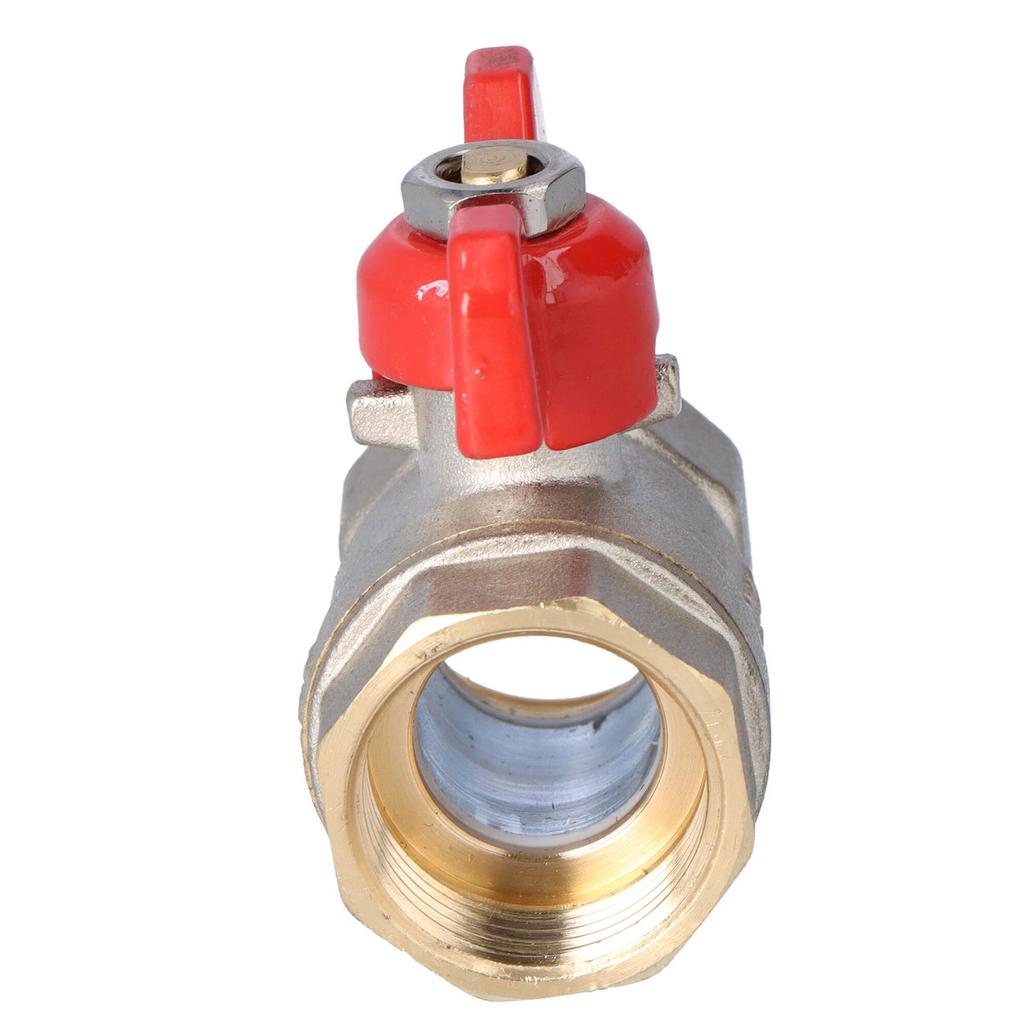 Nickel plated standard ball valve with gland, PN16, 3/4 inch PN16 with butterfly valve