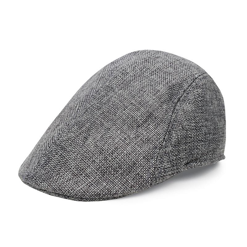 Men Berets Cap British Autumn Summer Linen Hats Flat Caps Classic Vintage Gatsby Cabbie Cap Chapeau Homme