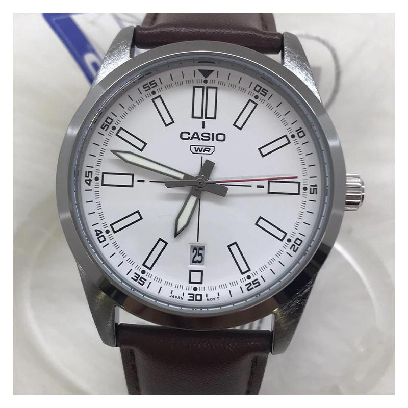 Casio CASIOSTANDARD Series Simple Fashion Classic Casual Date Display Mineral Glass General Timing Status Waterproof Quartz Movement MTP-VD02L-7E