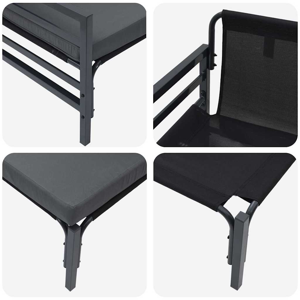 Garden Furniture with Cushions 2 Pieces Anthracite 80 X 80 X 71 Cm Steel