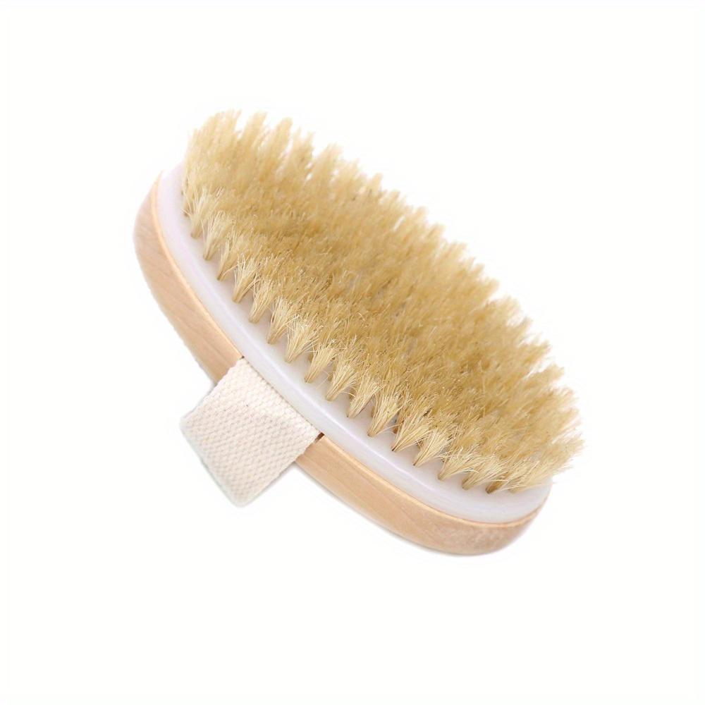 

Natural Wooden Bristle Body Brush - Soft Wet Dry Massager for Deep Cleansing and Exfoliation Massage brush bath brush