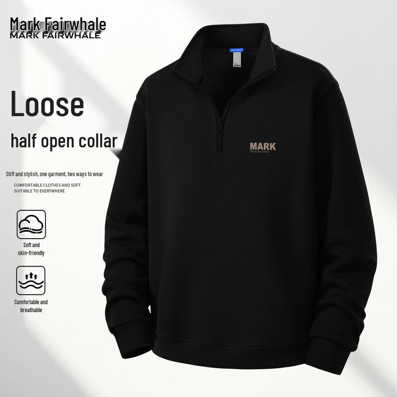 Mark Fairwhale Men's Half-Zip Stand Collar Sweatshirt