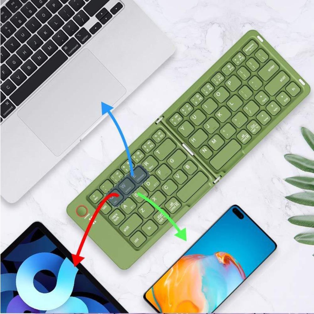 Rechargeable Bluetooth Folding Keyboard Lightweight Mini Folding Keyboard  Computer Accessories