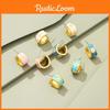 Stylish And European American Hollow Flower Cshaped Earrings In Multiple Colors