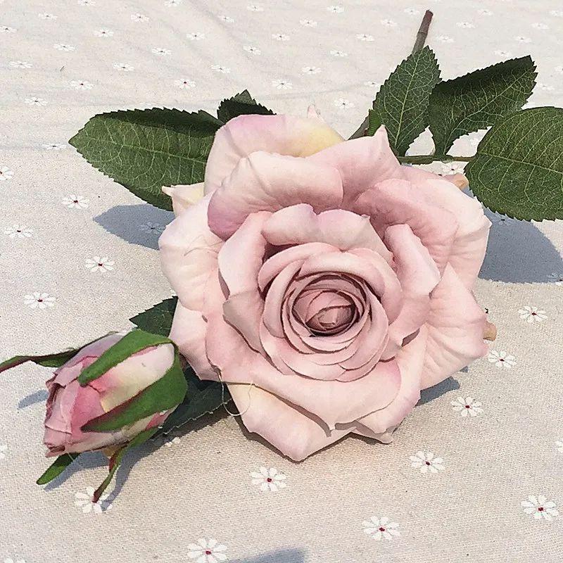 1/5PCS Artificial Flowers Silk Roses Wedding Bridal Bouquet Home Vase Table Outdoor Garden Yard Holiday Party DIY Gift Box Decor