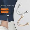 Multi-Function Magnetic Clothing Clip with Chain Metal Buttons Clip Clothes Scarf Trouser Legs Cuff Fixing Magnet Buckles