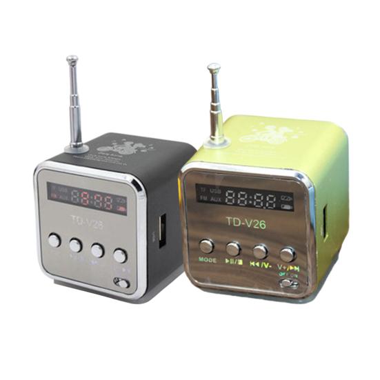 AUX TD-V26 přenosný mini FM TF zvukový stereofonní rádiový reproduktor