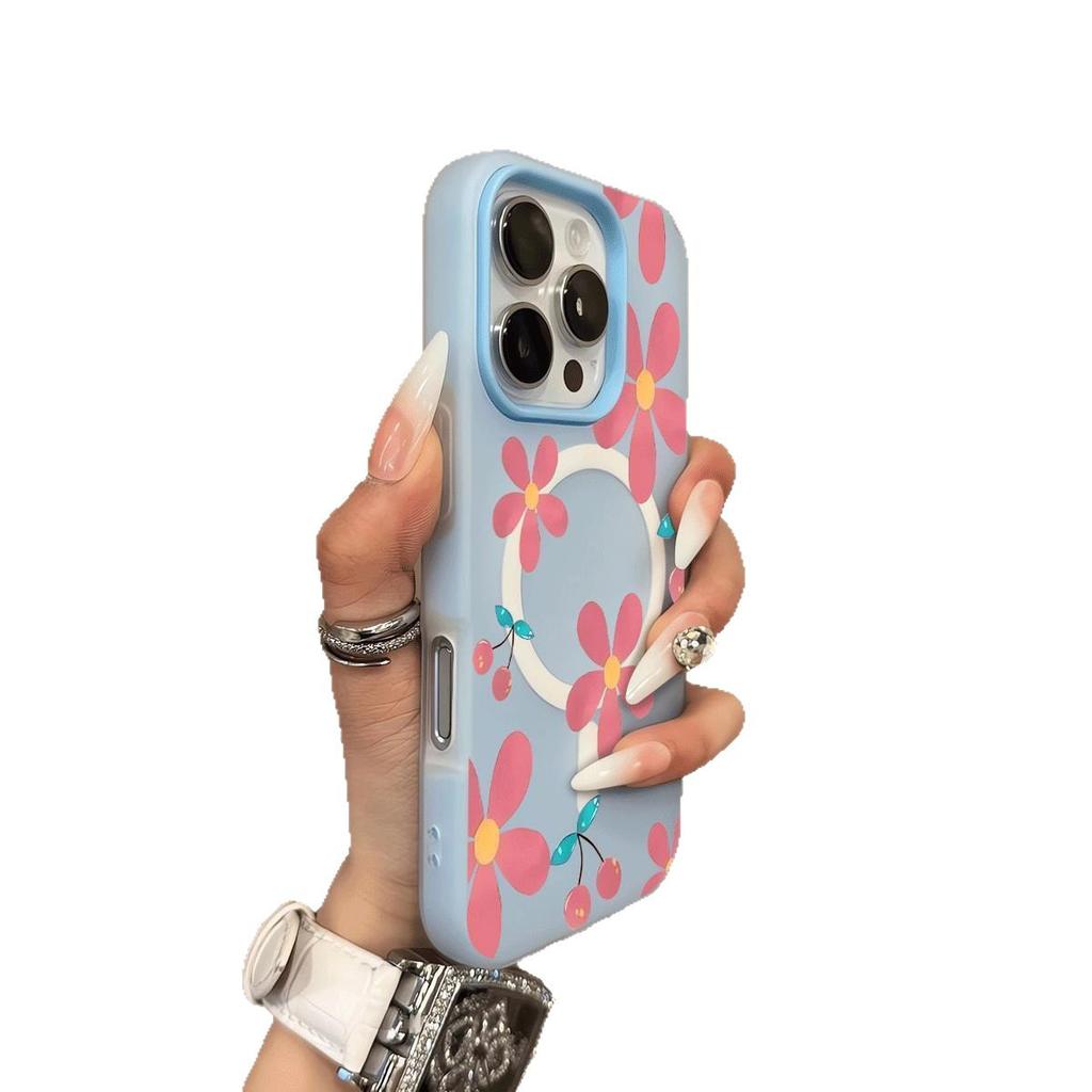 New Magnetic Jelly Two-in-one Mobile Phone Case Magnetic Caseti for Iphone15pro Fashionable Mobile Phone Case