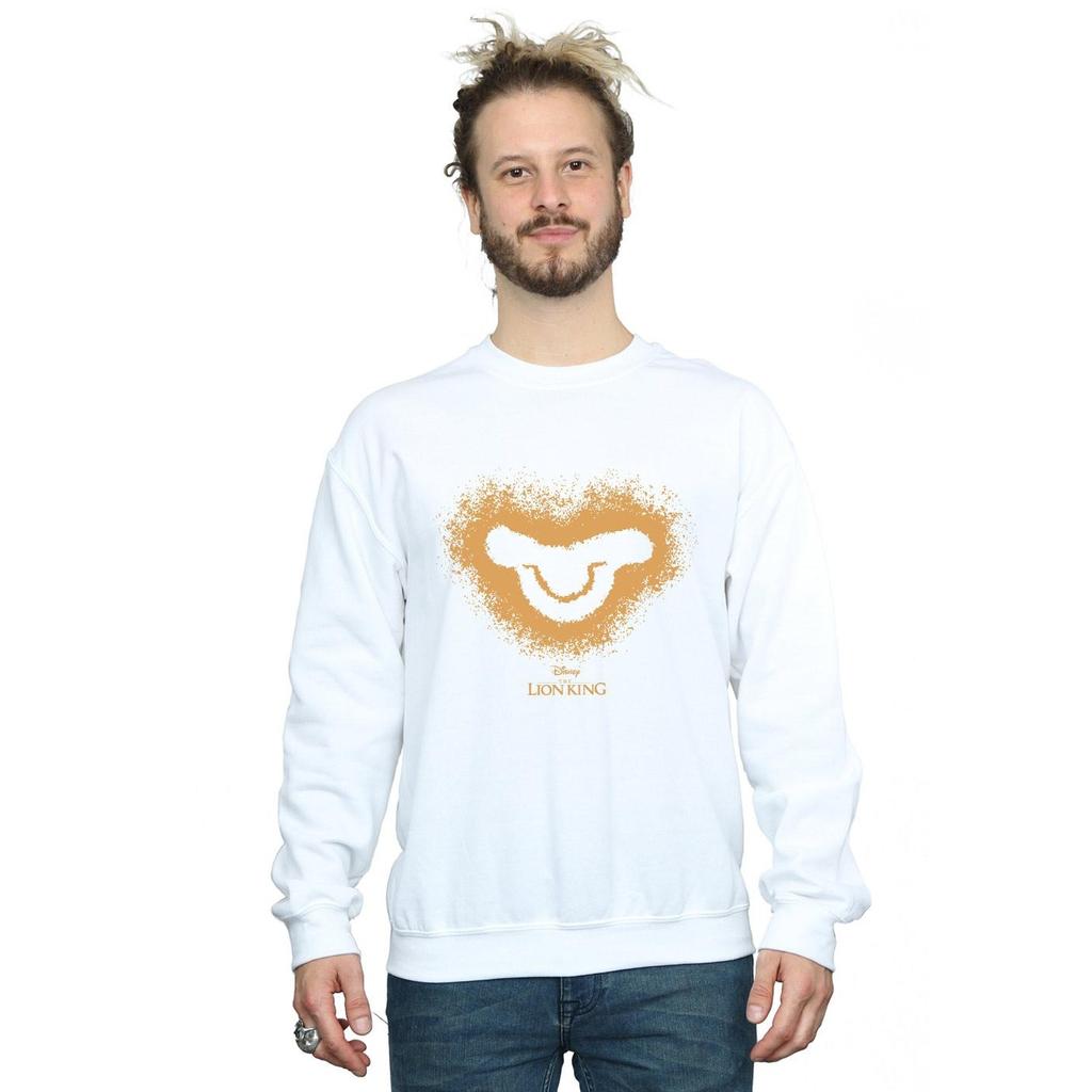 Disney Mens The Lion King Movie Simba Baby Face Sweatshirt