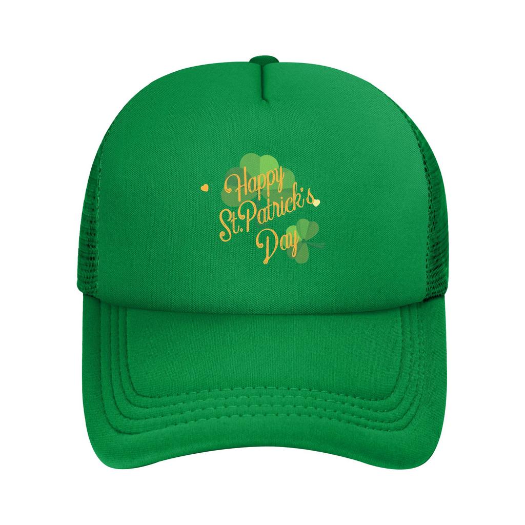 happy saint st patricks day  Foam Trucker Hats Unisex Summer Breathable Mesh Golf Cap Hat Fashion Sun Cap Adjustbale