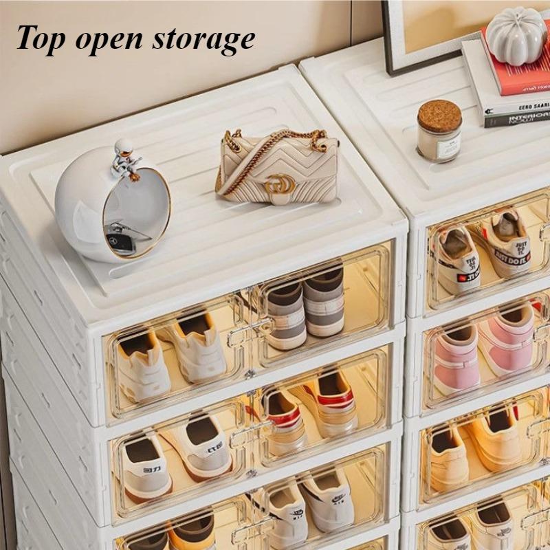 Foldable Shoe Cabinets Living Room Shoe Box Large Capacity Multifunctional Storage Box Modern Simple Home Organize Furniture