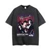 Washed Vintage Anime Bungo Stray Dogs T-shirt Manga Ryunosuke Akutagawa Graphic T Shirt Men Women Casual Retro Cotton T-shirts