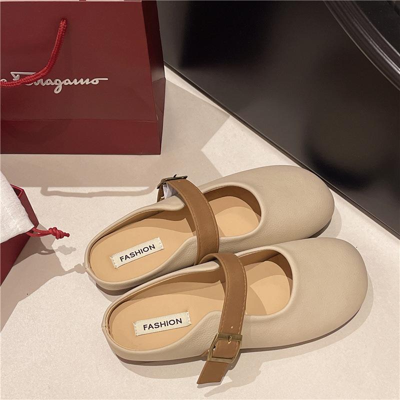 Wear Doudou bag lazy children super hot new half-tray versatile spring and summer women's shoes one-pedal muller shoes