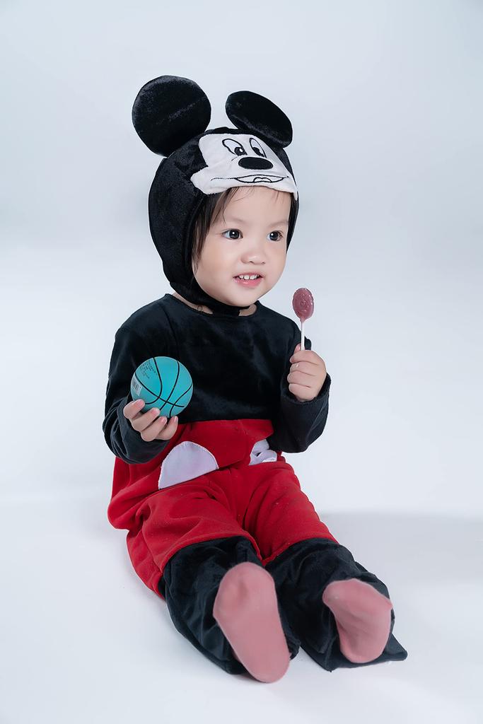 Disguise Disney Cosplay Halloween Official Mickey Mouse Deluxe Baby Doll, 70-80cm, Black, 44960W