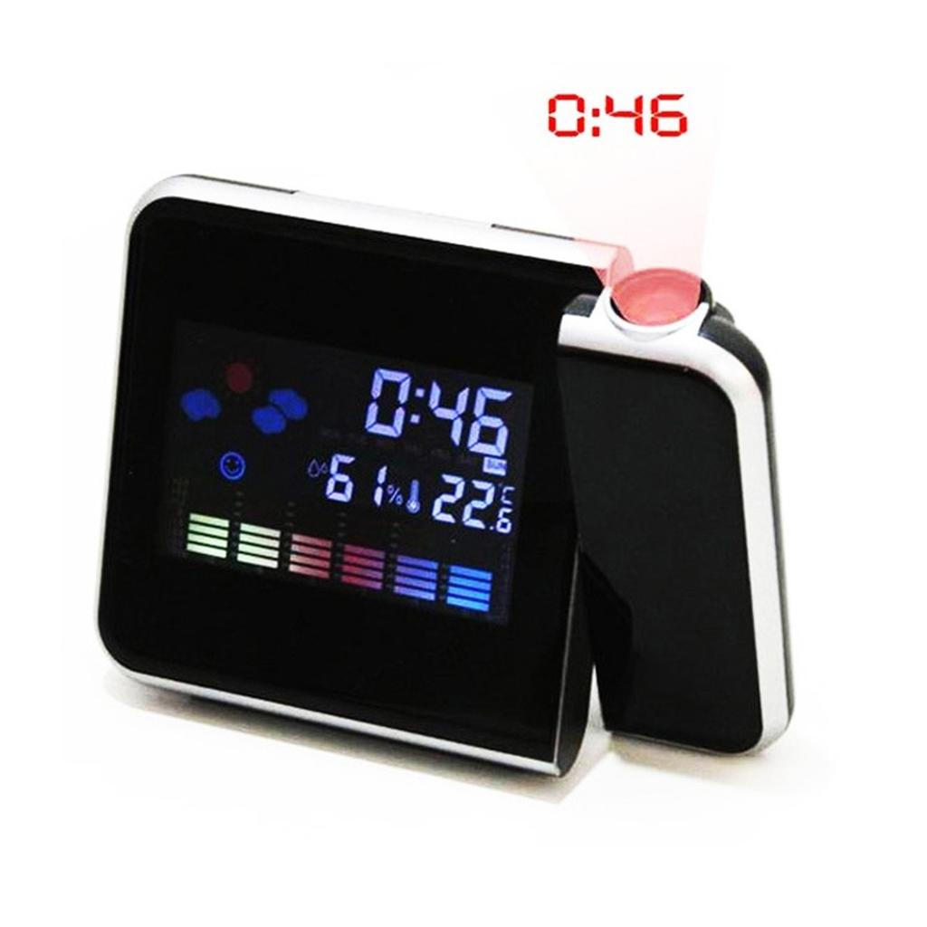 Projection Alarm Clock with USB Charging Port and LCD Time Display