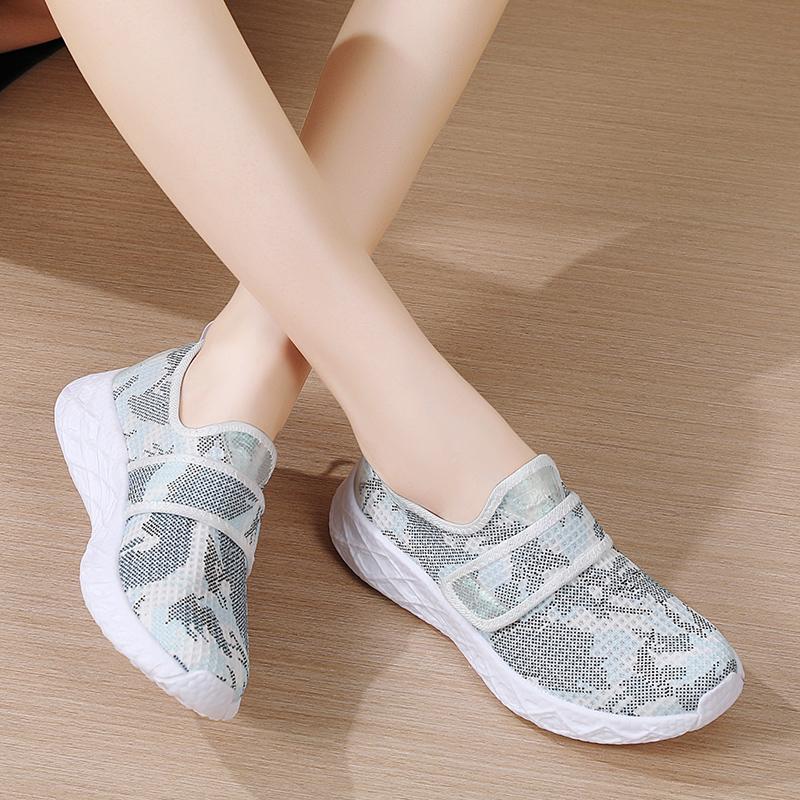 

Летние женские кроссовки, удобные, повседневные, большого размера, для ходьбы, спортивная обувь, легкие, без застежек EU: 39 синий