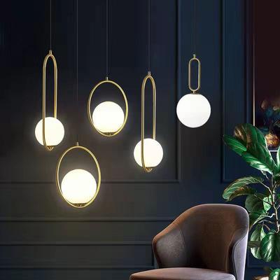 Glass Lampshade Pendant Lights Kitchen Island Dining Room Bedside Hanging Lamps For Ceiling Brass Modern Suspension Chandelier