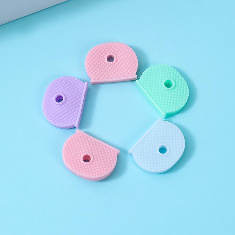 Macaron Color Elastic Silicone Key Cap Protector PVC Cover