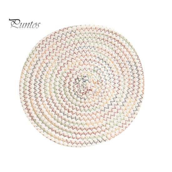 Soft Cotton Woven Coaster Set Heat Insulation Anti-Scald Water-absorbent Noise-reducing Cotton Cup Mat