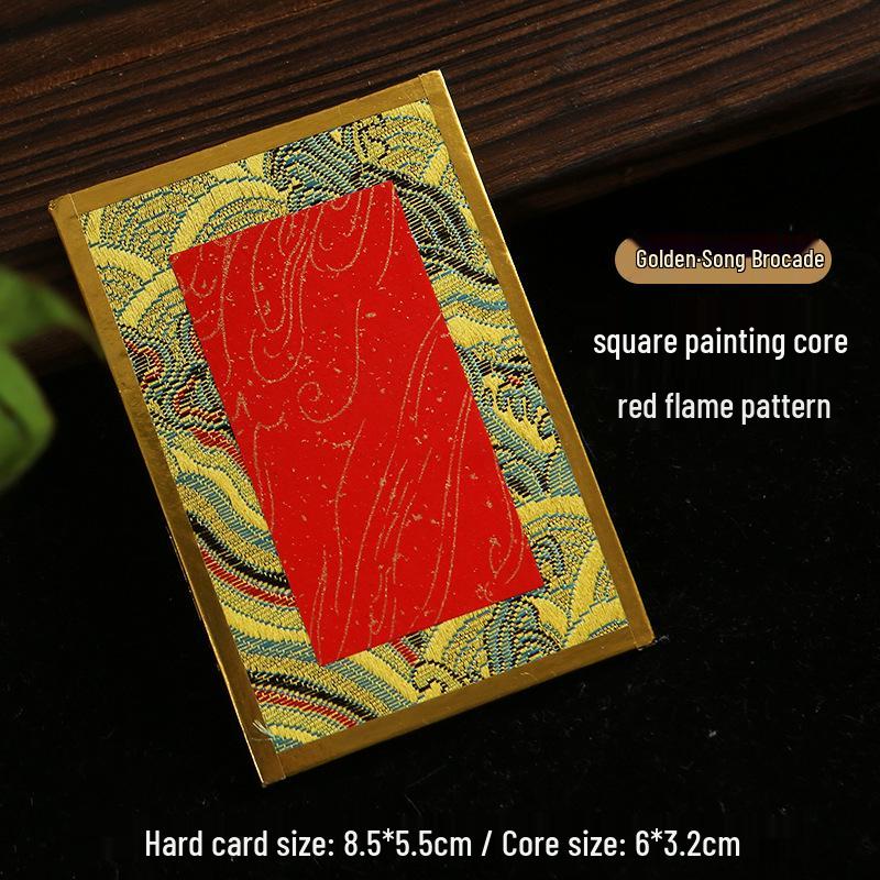 Calligraphy Desk Ornament: Creative Song Brocade Display, Xuan Paper DIY Card, Decorative Cultural Picture Frame Gift