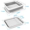 Collapsible Dish Drying Rack Portable Dish Drainers for Kitchen Counter with Drainboard, Kitchen Sink Organizer Basket RV Accessories Camper Storage