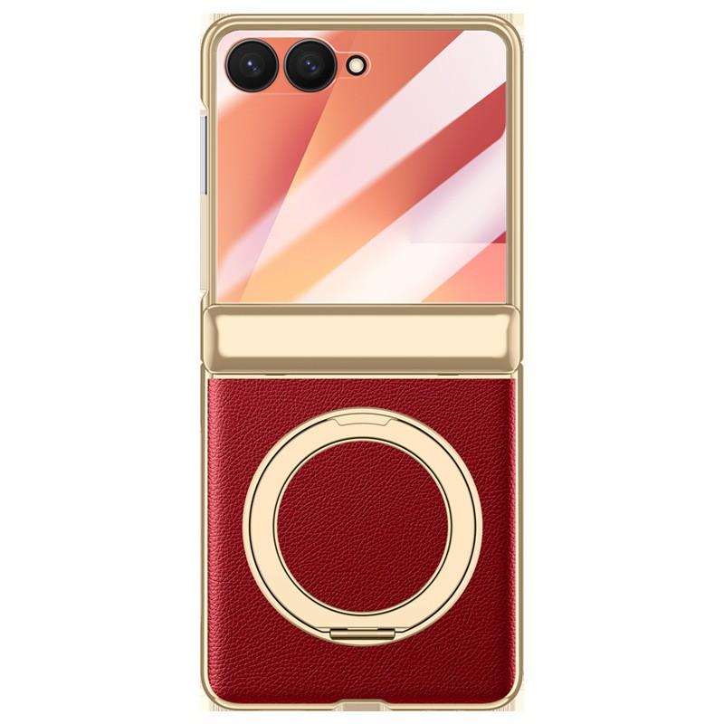 Galaxy Z Flip 8 Case With Magnetic Hinge 360 Rotating Kickstand PC Hard Shell Screen Film