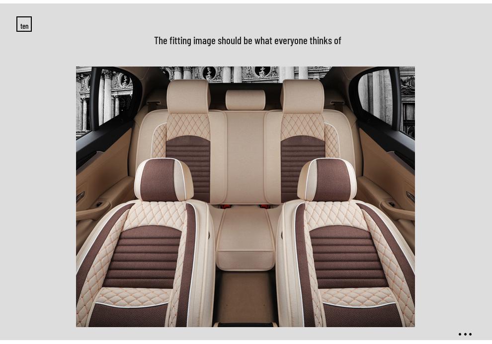 Universal Full Surround Linen Car Seat Cover and Cushion