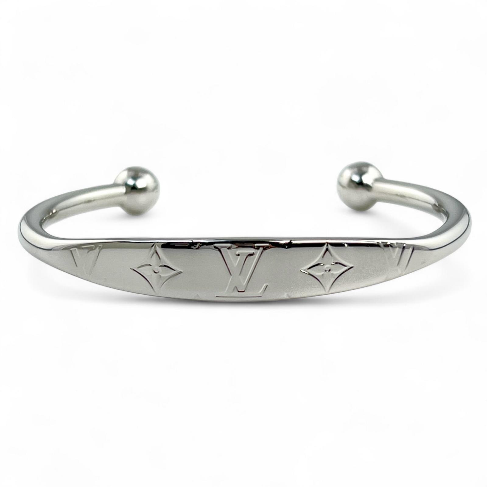 

LOUIS VUITTON Bangle Jonck Monogram Buslet Silver mens M M64839 Used