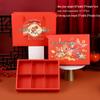 Mid-Autumn Mooncake & Pastry Gift Box with Egg Yolk Pastry, Peach Blossom Pastry, and Chinese Candy in a Nine-Grid Design.