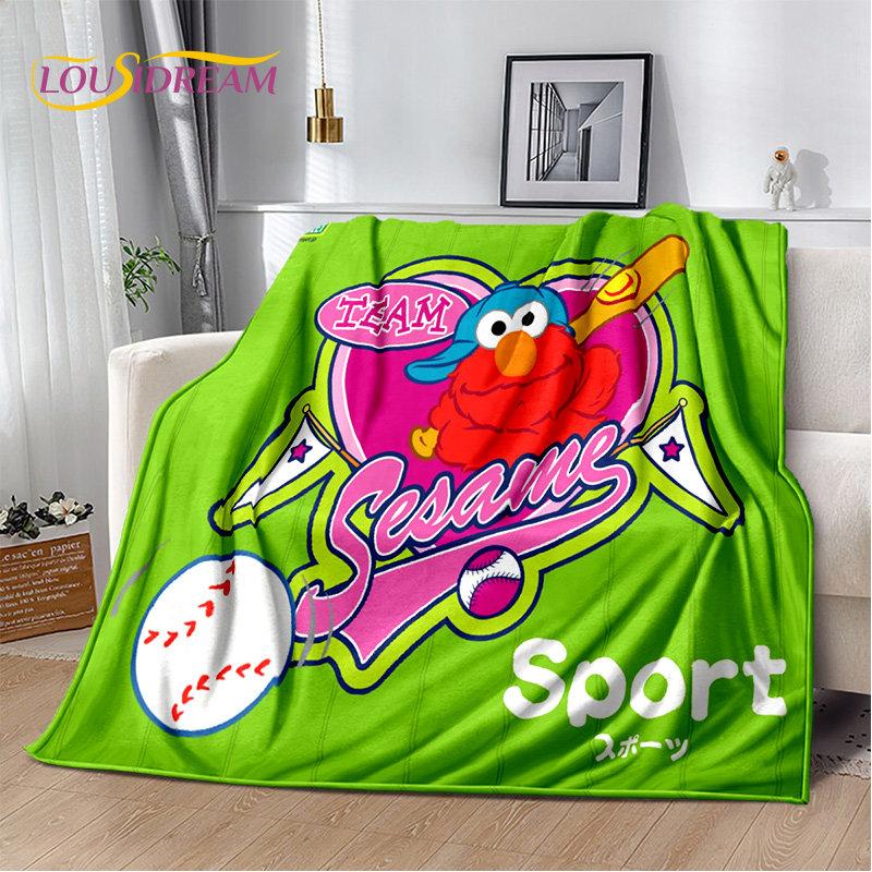 TV Sesame Street Cute Cartoon Soft Plush Blanket,Flannel Blanket Throw Blanket for Living Room Bedroom Bed Sofa Picnic Cover Kid