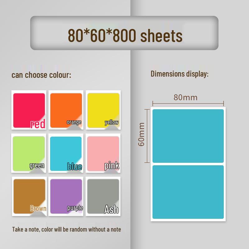Custom Waterproof Multi-Color Thermal Paper Label: Oil-Proof, Self-Adhesive & Barcode-Ready