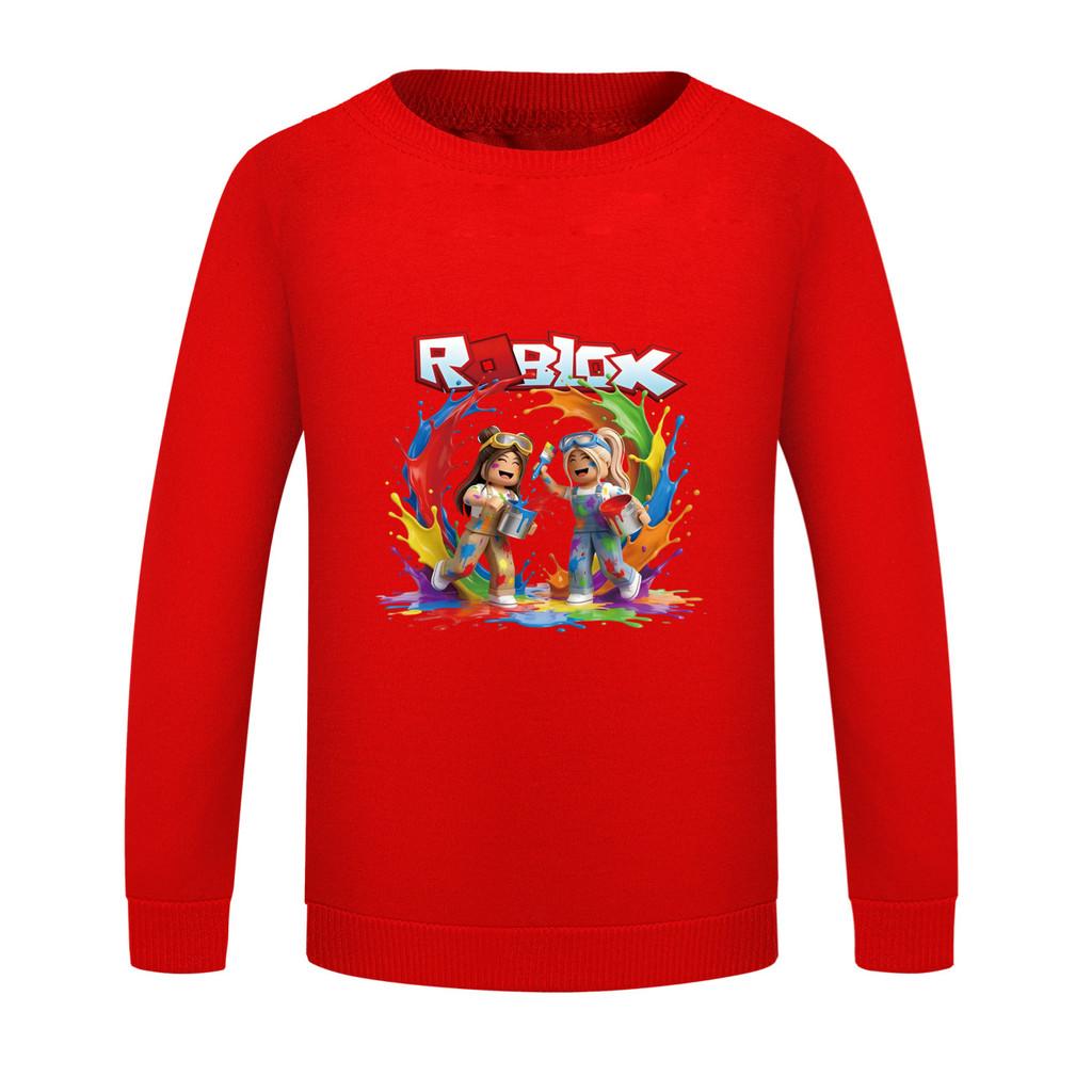 5577 Multi-color Children Boys Girls Roblox Printed Round Neck Long Sleeves Sweatshirt Top