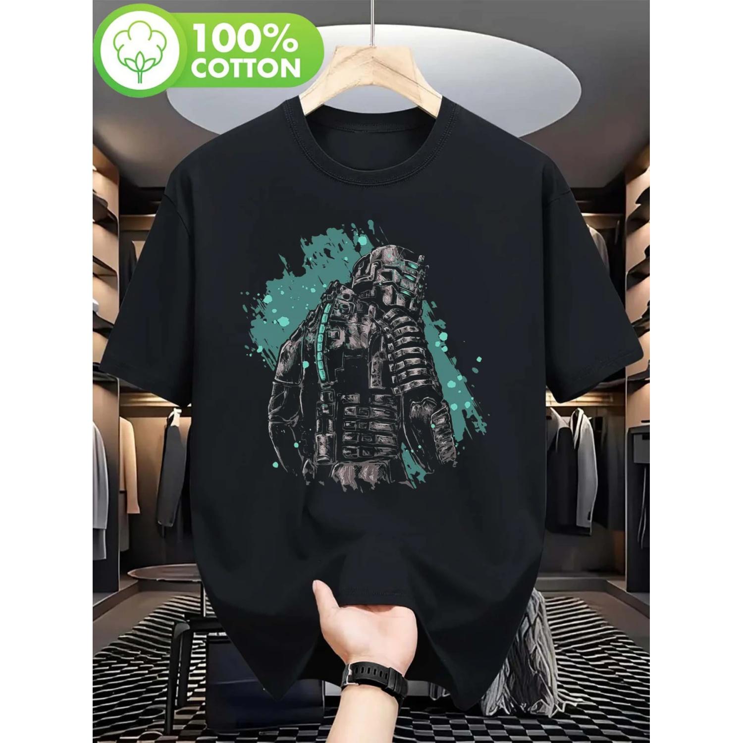

Dead Space Player T-shirt - Casual Wear, Year-round Attire, Artistic Spotted Pattern Short Sleeved Shirt S