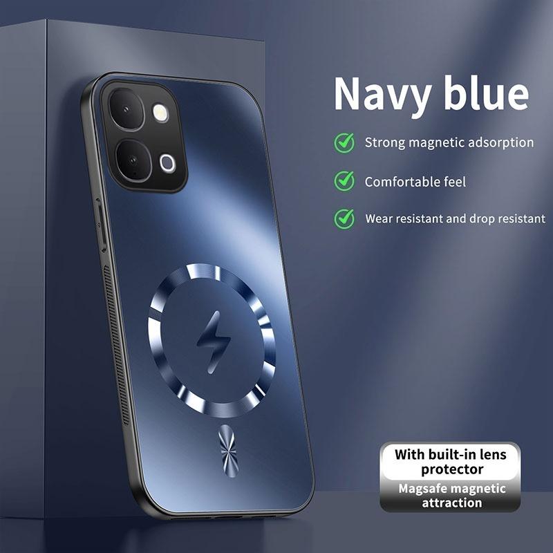 For Vivo Y31D Y31D Pro Case Integrated Magnetic Light-absorbing Fashion Ice Image Frosted Surface Shock Absorption Box