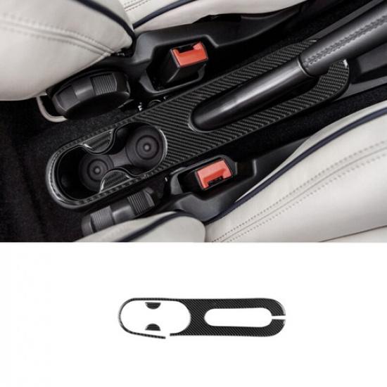 Carbon Fiber Car Center Handbrake Panel Cover Trim For Fiat 500 2012-2015