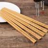 10 Pairs Biodegradable Bamboo Chopsticks Reusable Natural Tableware for Sushi Noodle Zero Waste Home Daily Dining