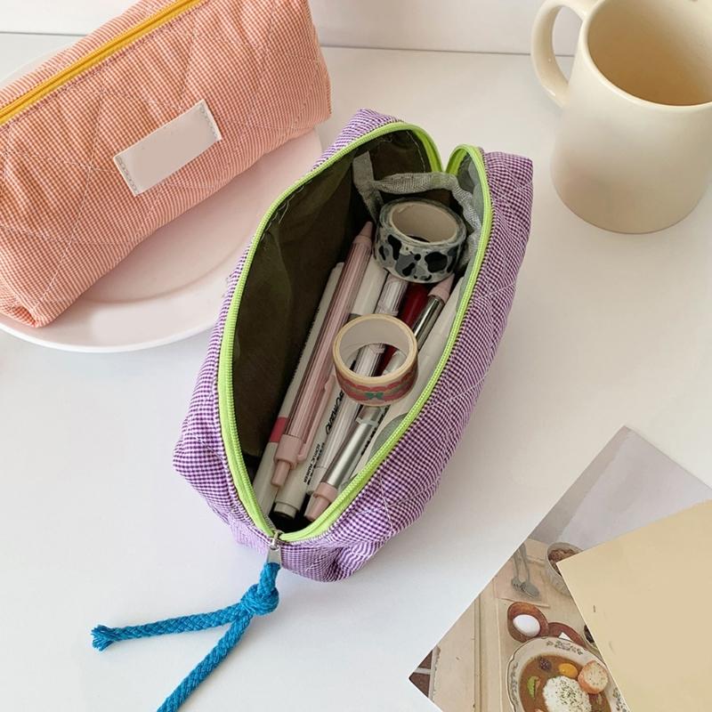 Pencil Case 7.5x3.5x2.4In for Student Girl Women Large Pen Bag Zippered Pen Pouches Travel Cosmetic Storage Bag