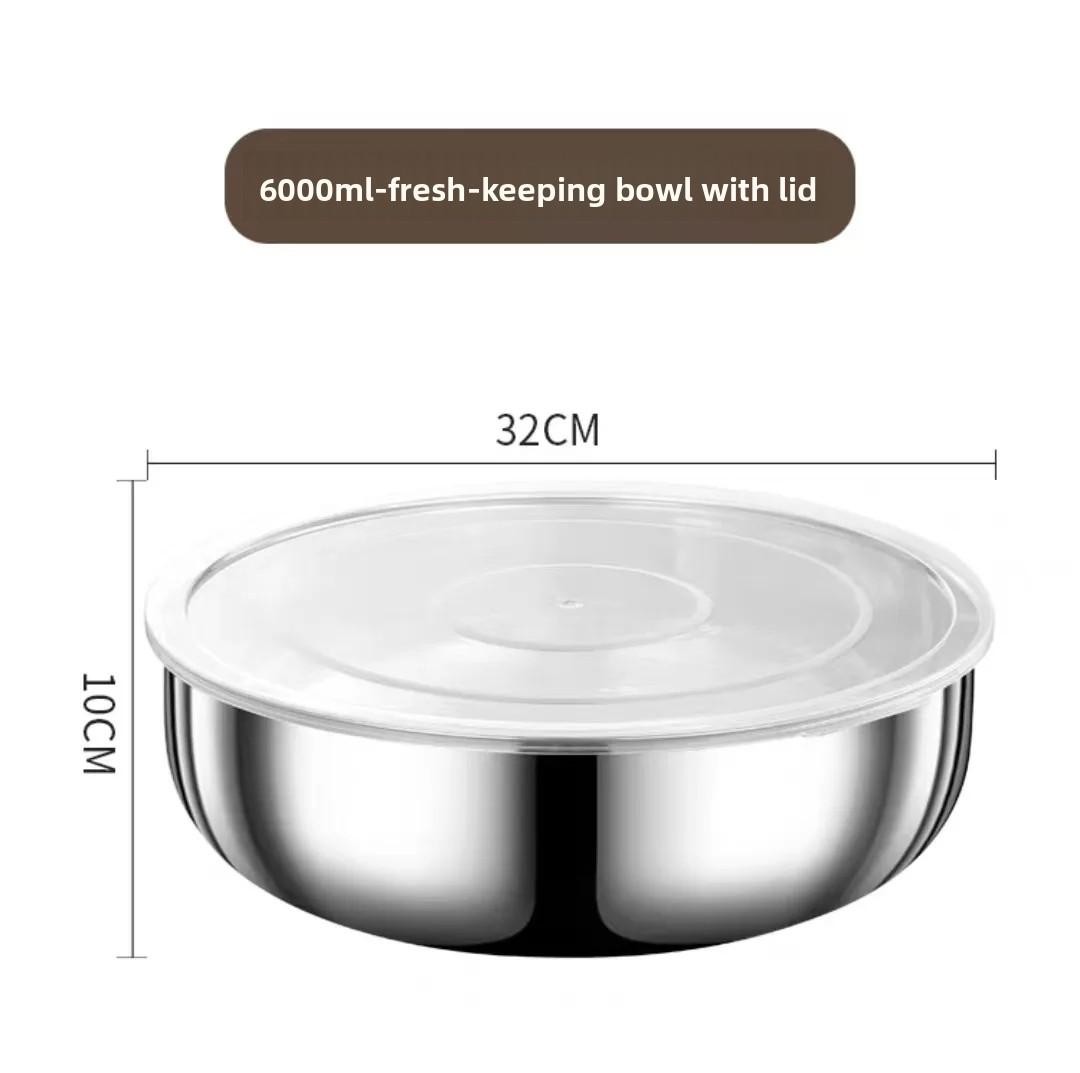 

Large Stainless Steel Mixing Bowls, Rust Resistant, for Dough Kneading, Pasta Making, Vegetable Washing, Soups Kitchen Utensil
