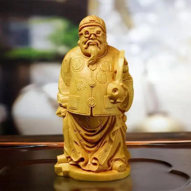 Boxwood Carving Bring Lucky Master Hand Home Fortune Making Living Room Decor