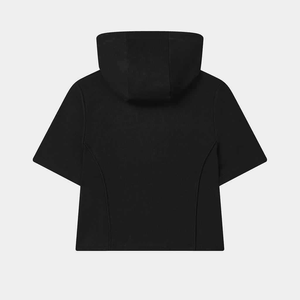 Fila Original Fashion Casual Knit Slim Fit Short Sleeve Jacket Women Jackets Black F11W529501F-BK