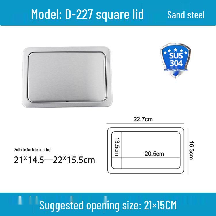 Runder versenkbarer Mülleimer mit Schwingdeckel für die Arbeitsplatte