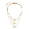 European Japanese Korean Retro Multi-Layer Pearl Clavicle Necklace for Women and Girls