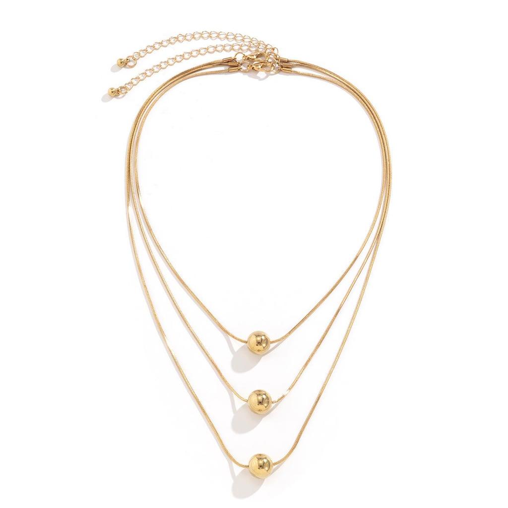 European Japanese Korean Retro Multi-Layer Pearl Clavicle Necklace for Women and Girls