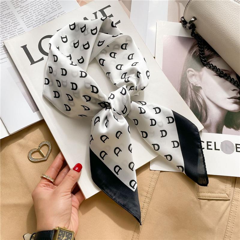 70*70cm Gedruckt Quadrat Schal Frauen Kopftuch Haarband Halstuch Kopf Hijab Dame Stirnband Foulard Tasche Band