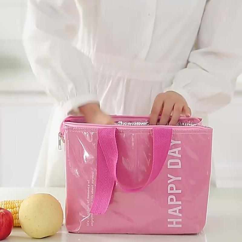 Cute Insulated Lunch Bag Camping Food Drink Cooler Bag Picnic Travel Bag Waterproof Food Storage Box For Student Office Worker