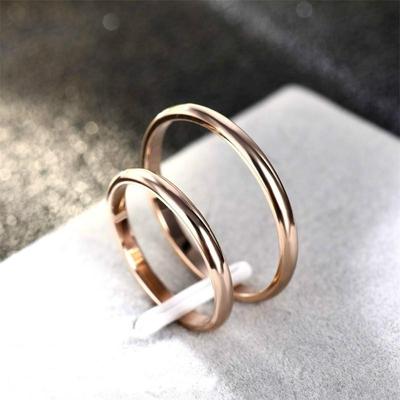 Semplice anello per coppie in acciaio inossidabile, fidanzamento, matrimonio, gioielli, accessori, regali, taglia 5-9