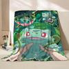 Pokemon Bulbasaur Flannel Throw Blanket for Bed Sofa Home Bedroom Office Travel Children's Cover Blankets Kids Winter Warm Gifts